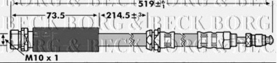 BORG & BECK bbh6965 -  Тормозной шланг